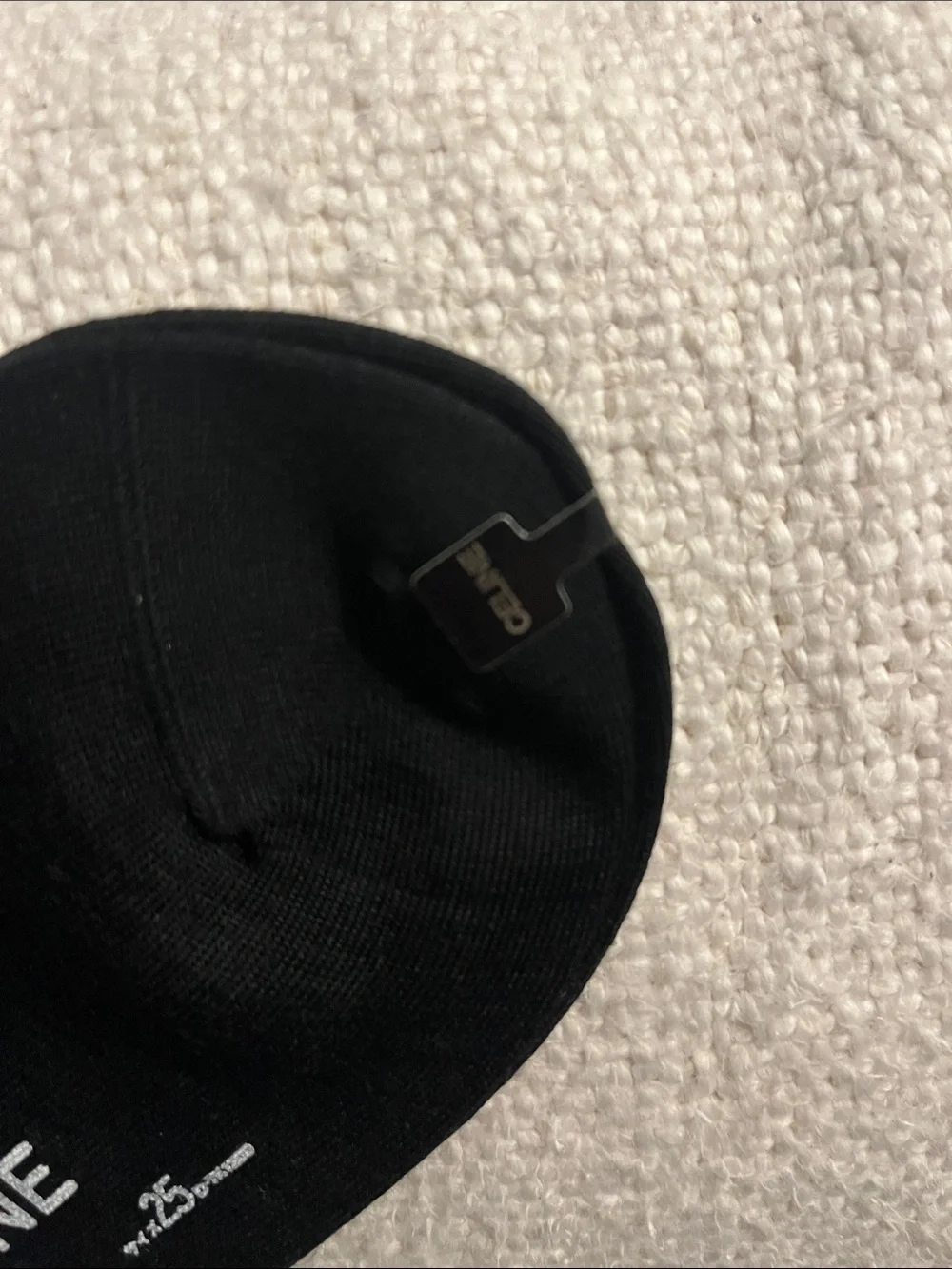 Celine Black Crew Socks with White Logo